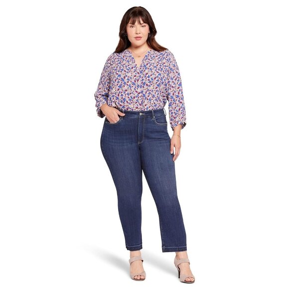 NYDJ Plus Size High-Rise Marilyn Ankle Release Hem in Wonderland ( 24W ) - Picture 1 of 4